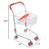 Toy Time Kids' Pretend Play Shopping Cart - Light Gray/Red