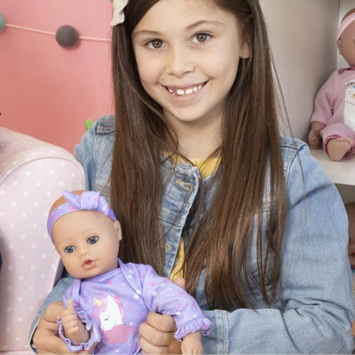 Adora Playtime Baby Doll Unicorn Glitter, 13 Inch Soft Doll, Open/Close Eyes, Best Baby Girl Gift For Age 1+ 4 Adora Playtime Baby Doll Unicorn Glitter, 13 Inch Soft Doll, Open/Close Eyes, Best Baby Girl Gift For Age 1+ - Image 2