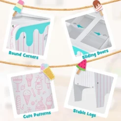 Costway Kid's Ice Cream Cart Food Trunk Play Toy Set With Display Rack & Accessories -Learning Toys Sales GUEST 4d4b1a7d 93df 4c1a a7ab b26190126f4b