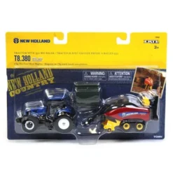 1/64 New Holland T8.380 Tractor With 330 Big Square Baler With 3 Bales 13948