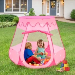 Costway Kid Outdoor Indoor Princess Play Tent Playhouse Ball Tent Toddler Toys W/ 100 Balls -Learning Toys Sales GUEST 55a87400 8f49 47a5 9808 61d0844e5018