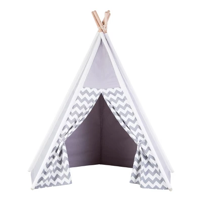 Kaplan Early Learning Easy View Foldable Gray And White Canvas Tent 5 Kaplan Early Learning Easy View Foldable Gray And White Canvas Tent - Image 3