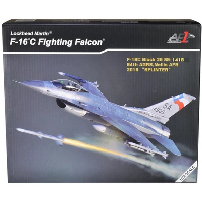 Lockheed Martin F-16C Fighting Falcon Aircraft "Splinter, 64th AGRS, Nellis AFB" USAF (2016) 1/72 Diecast Model By Air Force 1 4 Lockheed Martin F-16C Fighting Falcon Aircraft "Splinter, 64th AGRS, Nellis AFB" USAF (2016) 1/72 Diecast Model By Air Force 1 - Image 2