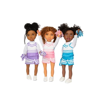 Healthy Roots Purple/White Cheerleader Outfit For Dolls 4 Healthy Roots Purple/White Cheerleader Outfit For Dolls - Image 2