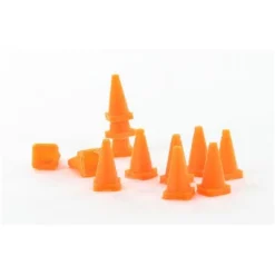 3D To Scale 1/64 18 Pack Of 3D Printed Orange Plastic Safety Cones 64-110-OR