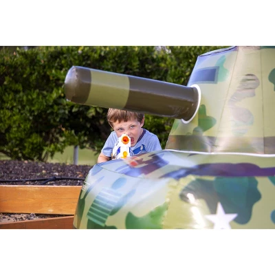 Dazmers Inflatable Army Tank - Green 5 Dazmers Inflatable Army Tank - Green - Image 3