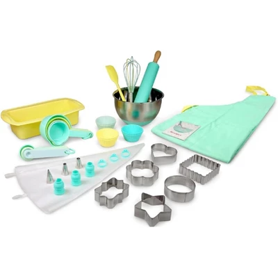 For Real Baking! Classic Kids Baking Set For Cookies, Cupcakes & More 44-Pieces 3 For Real Baking! Classic Kids Baking Set For Cookies, Cupcakes & More 44-Pieces