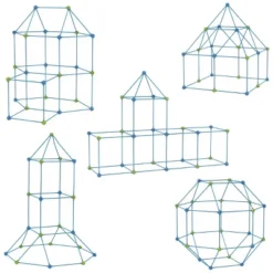 Nothing But Fun Toys Light Up Fort With LED Light - 85 Pieces