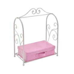 Badger Basket Scrollwork Metal Doll Armoire With Storage Dresses And Accessories - White/Pink -Learning Toys Sales GUEST 5f1bb8e1 40ad 4b40 8a61 841f895fb52a