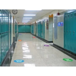 Flipside Products Wash Your Hands Anti-Slip Floor Sticker, Blue, 11", Pack Of 5