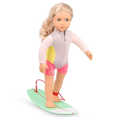 Our Generation Coral With Storybook & Accessories 18" Posable Surfer Doll 5 Our Generation Coral With Storybook & Accessories 18" Posable Surfer Doll - Image 3