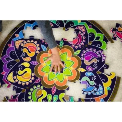 Kulture Khazana Rangoli Mandala Circular Floor Puzzle - 48pc