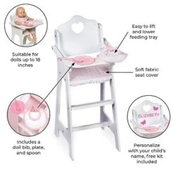 Badger Basket Doll High Chair With Accessories And Free Personalization Kit - White/Pink/Gingham 20 Badger Basket Doll High Chair With Accessories And Free Personalization Kit - White/Pink/Gingham -Learning Toys Sales GUEST 65bfe1de f58c 4c10 b334 e9056b446856
