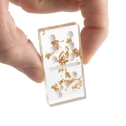 Acrylic Dominos Set - 28-Piece Domino Game With Display Box - Strategy Game, Tabletop Decoration And Modern Home Decor - Gold Foil -Learning Toys Sales GUEST 665d15f6 17f6 4ada 9893 a69ccca05a1e