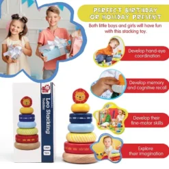 Leo & Friends Leo Stacking Toddler Ring Tower -Learning Toys Sales GUEST 66af5e7a 82e8 4603 9653 254fddb5b9f8