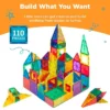 Best Choice Products 110-Piece Kids Magnetic Tiles Set Construction Building Blocks Educational STEM Toy With Case -Learning Toys Sales GUEST 66d9f8ec e9d2 48f2 858f 4091f94542da