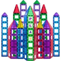 Magnetic Tiles Building Blocks 100pc Set - Includes Bonus 13 Piece Insert Alphabet Cards - STEM 3D Magnet Tiles - Play22usa -Learning Toys Sales GUEST 691fcb5d 405e 48f1 9686 01599df2b8d3