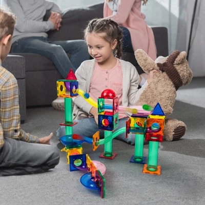 Picasso Tiles Magnetic Marble Run 70pc Building Set 3 Picasso Tiles Magnetic Marble Run 70pc Building Set