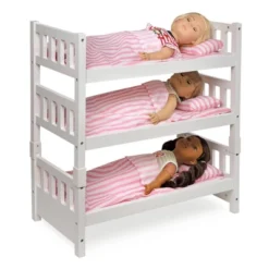 Badger Basket 1-2-3 Convertible Doll Bunk Bed With Bedding - Pink/Stripe -Learning Toys Sales GUEST 6f6e7d72 9a9b 487f 9c81 f341dceefaa5