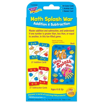 TREND Math Splash War Addition & Subtraction Challenge Cards 5 TREND Math Splash War Addition & Subtraction Challenge Cards - Image 3