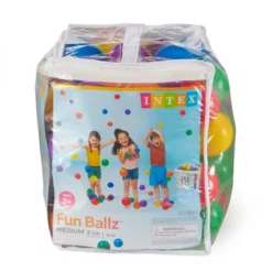 Intex 100-Pack Large Plastic Multi-Colored Fun Ballz For Ball Pits Or Splash Pools, Includes Bag For Safety And Storage -Learning Toys Sales GUEST 7057365d 5aab 4085 b85f 07e6bc052c40