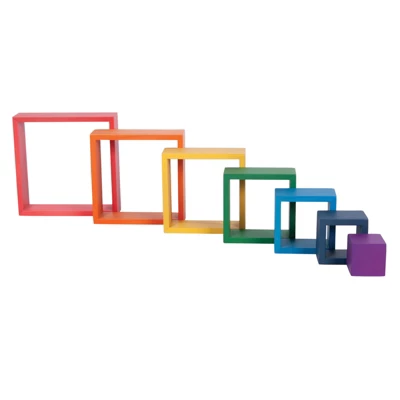TickiT Wooden Rainbow Architect Squares, Set Of 7 4 TickiT Wooden Rainbow Architect Squares, Set Of 7 - Image 2