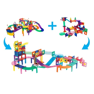 Picasso Tiles Magnetic Marble Run And Race Track 108pc Combination Set 4 Picasso Tiles Magnetic Marble Run And Race Track 108pc Combination Set - Image 2