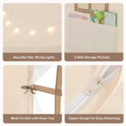 Costway Kids Play Castle Tent Large Playhouse Toys Gifts With Star Lights Washable Mat -Learning Toys Sales GUEST 76a30047 50ac 43fd aa83 3aae253443db