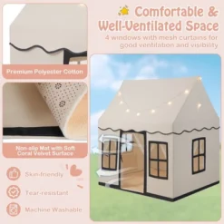 Costway Kids Play Castle Tent Large Playhouse Toys Gifts W/ Star Lights Washable Mat -Learning Toys Sales GUEST 76f4577f fa47 4e60 b8ec c2e3b9ff3b8e