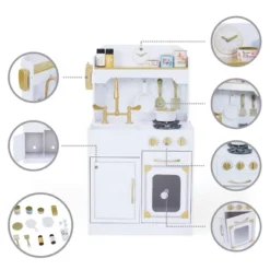 Teamson Kids Petite Versailles Classic Play Kitchen With Accessories -Learning Toys Sales GUEST 771676b3 5f5f 4059 bfd0 c2b28b10b7e7