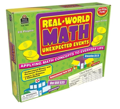 Teacher Created Resources Real World Math Game, 2 - 6 Player, 8+ Years 3 Teacher Created Resources Real World Math Game, 2 - 6 Player, 8+ Years