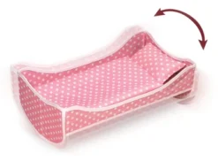 Badger Basket 3-in-1 Trolley Doll Carrier With Rocking Bed And Bedding - Pink/Polka Dot -Learning Toys Sales GUEST 793f52a0 edef 42a0 8ddd b2a248c0d927
