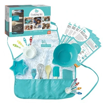 MindWare Playful Chef: Deluxe Kid-Sized Utensils Cooking Set With Apron For Kids – Ages 4 & Up – 23 Piece Set 3 MindWare Playful Chef: Deluxe Kid-Sized Utensils Cooking Set With Apron For Kids – Ages 4 & Up – 23 Piece Set