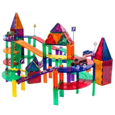 Picasso Tiles Magnetic Race Track 128pc Building Set 4 Picasso Tiles Magnetic Race Track 128pc Building Set - Image 2