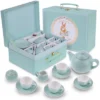 Jewelkeeper Porcelain Tea Set For Little Girls - Blue - 13 Piece -Learning Toys Sales GUEST 7ada831f 1b44 4566 9e39 43b16ade746e