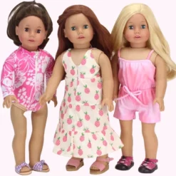 Sophia’s Pineapple Print Maxi Dress For 18" Dolls, Ivory -Learning Toys Sales GUEST 7b8861ea 887e 424e b194 7a20d3fc4001