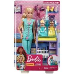 ​Barbie Baby Doctor Playset With Blonde Doll, 2 Infant Dolls