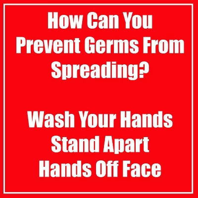 Flipside Products Prevent Germ Spreading Low Tac Wall Stickers, Red, 11", Pack Of 5 3 Flipside Products Prevent Germ Spreading Low Tac Wall Stickers, Red, 11", Pack Of 5