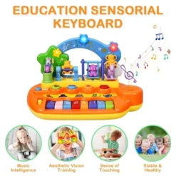 Costway Kids Rainbow Piano Keyboard 8 Keys Music Toy Gift W/ Animal Playground LED Light -Learning Toys Sales GUEST 7e35ccb0 5930 4410 988e 31327028710f