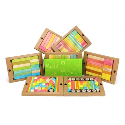Tegu Magnetic Wooden Blocks, 240-Piece Classroom Kit, Tints 4 Tegu Magnetic Wooden Blocks, 240-Piece Classroom Kit, Tints - Image 2