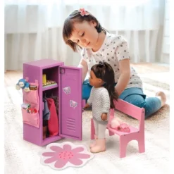 Badger Basket School Style Single Doll Locker Set With Bench, Rug And Accessories - Purple/Pink 10 Badger Basket School Style Single Doll Locker Set With Bench, Rug And Accessories - Purple/Pink -Learning Toys Sales GUEST 7f6dd707 de38 4604 b224 58a2ca2bf085