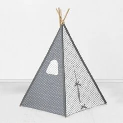 Bacati - Arrows Gray Play Tent For Kids/Toddlers, 100% Cotton Percale Fabric Cover -Learning Toys Sales GUEST 7f7a6768 2577 4a5b b6f7 a302244a573d