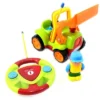 Link 4" Cartoon RC Construction Truck Remote Control Toy Plays Music And Honks - Green