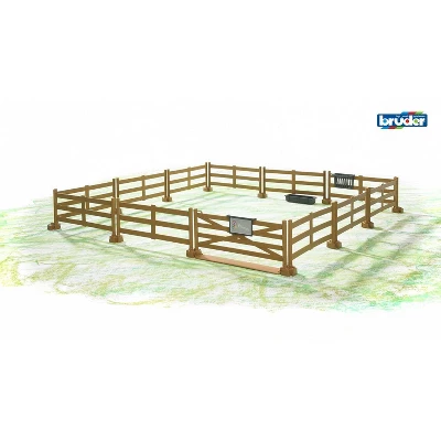 Bruder Pasture Fence Brown 3 Bruder Pasture Fence Brown