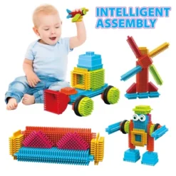 Contixo STEM Building Toys, ST6 100 Pcs Bristle Shape 3D Tiles Set Construction Learning Stacking Educational Blocks, Creativity Beyond Imagination -Learning Toys Sales GUEST 8475cff6 ebc3 45be 8d0b 4b743640a7b9