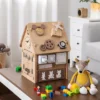 Costway Wooden Busy House Montessori Toy With Sensory Games & Interior Storage Space -Learning Toys Sales GUEST 85129654 1355 44b2 801c 67a894a29c5e