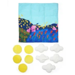 Manhattan Toy Sunny Day 11-Piece Decorative Soft Quilted Jumbo Floor Or Table Tic Tac Toe Game For Kids -Learning Toys Sales GUEST 8596460d d0a8 43cc 9c15 17be32ee29b6