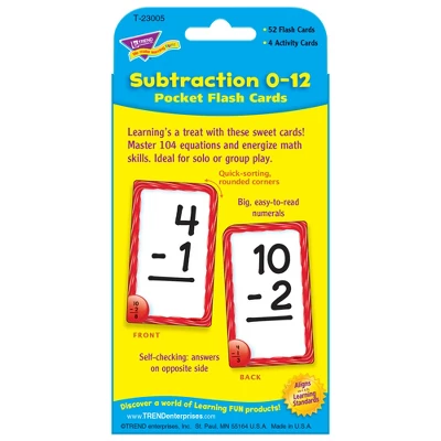 TREND Subtraction 0-12 Pocket Flash Cards 5 TREND Subtraction 0-12 Pocket Flash Cards - Image 3