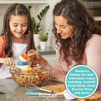 MindWare Playful Chef: Deluxe Kid-Sized Utensils Cooking Set With Apron For Kids – Ages 4 & Up – 23 Piece Set 5 MindWare Playful Chef: Deluxe Kid-Sized Utensils Cooking Set With Apron For Kids – Ages 4 & Up – 23 Piece Set - Image 3