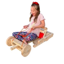 Woodmobiel By Funphix Standard Kit |Modular Construction Toy With 26 Wood Pieces, 4 Wheels, Real Nuts & Bolts -Learning Toys Sales GUEST 895395f2 7221 49af a062 cba3bae71a1c